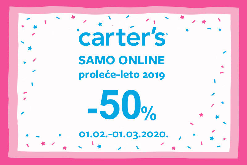 SAMO ONLINE Carter's '19 proleće leto -50%
