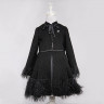 Pamina svečani komplet za devojčice haljina + kaput 19796 crni