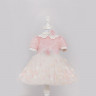 Pamina svečani komplet za bebe devojčice haljina + traka 19909_roze
